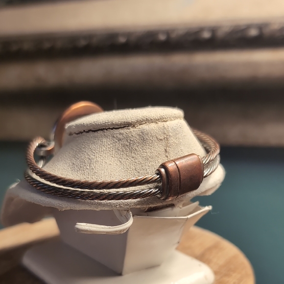 Gold and Silver Cable Monogram Bracelet - Picture 5 of 8